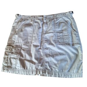 Calvin Klein Cream Khaki Cargo Skirt With Pockets - Womens Size 12